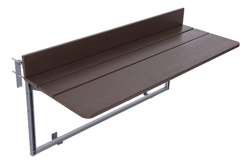 Mesa Colgante Plegable Para Balcon 60 X 37 Cm- Marron