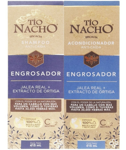 Tio Nacho Engrosador Kit Shampoo + Acondicionador 415ml