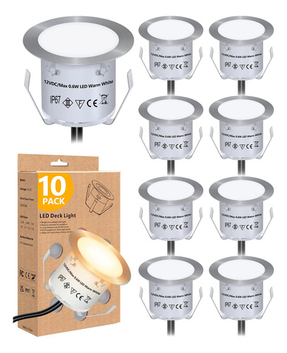 Kits De Luces Led Empotrables Para Cubierta (paquete De 10),