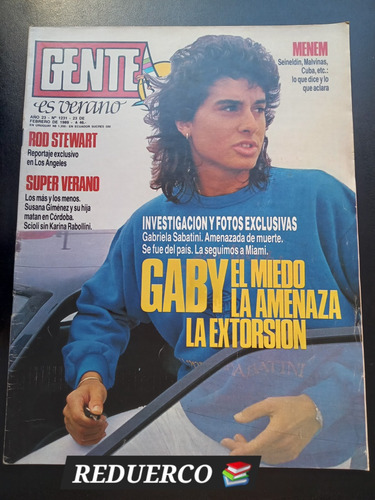 Gente 1231 Sabatini Stewart Scioli Menem Hudson 1989 23/2 E