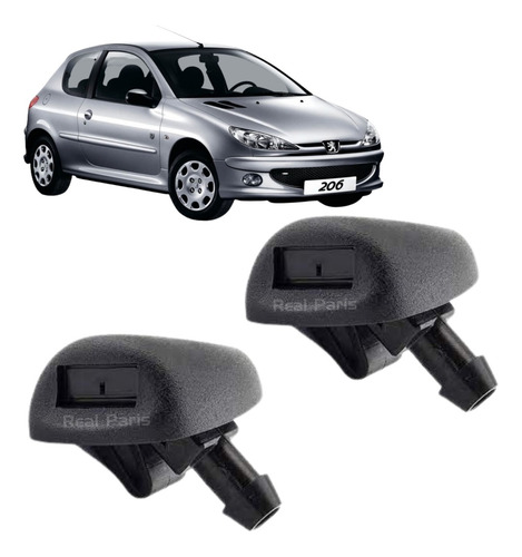 Par Brucutu Esguicho Água Parabrisa Peugeot 206 207 Original