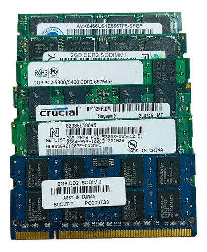 Memoria Ram 2gb Ddr2 Varias Marcas (Reacondicionado)