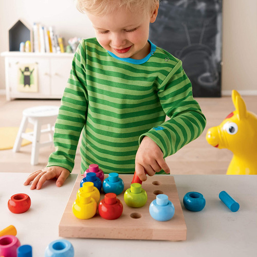 Rainbow Whirls Pegging Game (32 Pcs) Haba 2202