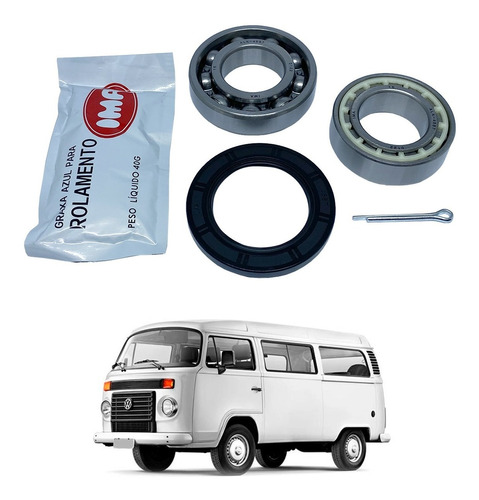 Kit Rolamento Roda Traseira Vw Kombi Todas Acima 1978 