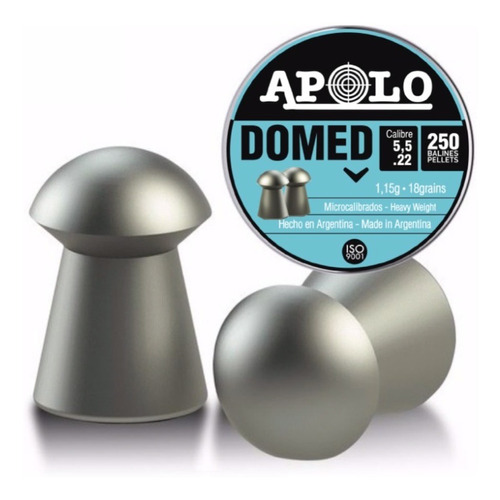 Balines Apolo Domed 5.5 X 250u. Aire Comprimido 18 Grains 