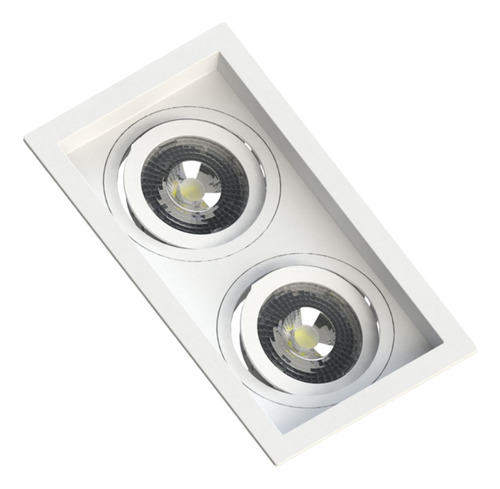 Spot Retangular Embutir Recuado Br 2x Par20 5,5w 525lm Osram