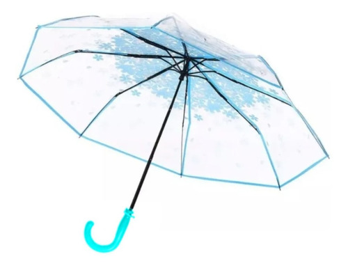 Paraguas Transparente Diseños Lluvia Vinilico Colores 