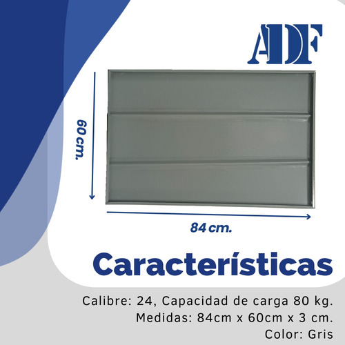 Entrepaño / Repisa Adf 60x84cm Cal. 24 Con Refuerzo