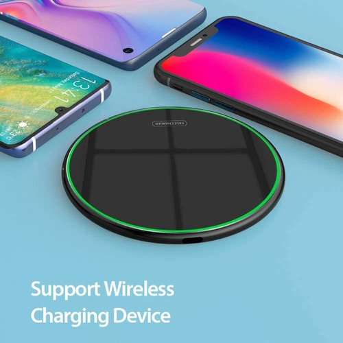 Cargador Inalambrico iPhone X 8 Note 8 S8 S9 S10 Plus Rapido