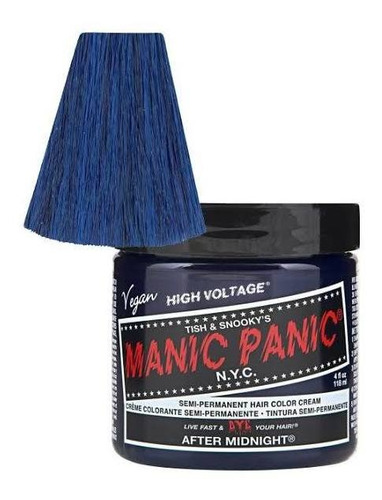 Tinte En Crema Semipermanente Manic Panic Aftermidnight Blue