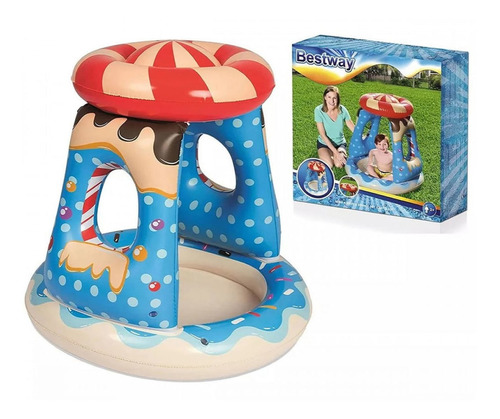 Pileta Inflable Para Bebes Candy 90 X 90 Con Techo 