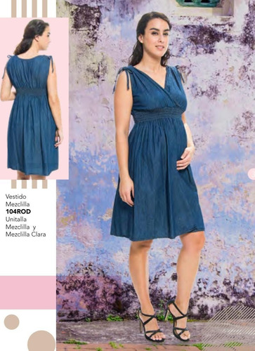 Vestido Maternidad Mezclilla - 104rod | Meses sin intereses Vestido Maternidad Mezclilla - 104rod | Meses sin intereses