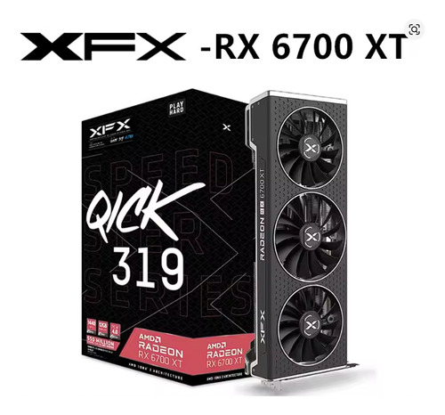 Placa De Vídeo Xfx Rx 6700 Xt 12gb Qick 319