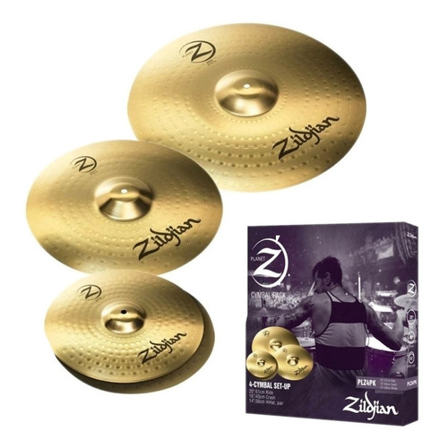 Imagen 1 de 1 de Set De Platillos Zildjian Zp4pk 14 16 20