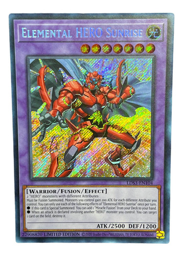 Elemental Hero Sunrise Carta Yugioh! Idioma Inglés