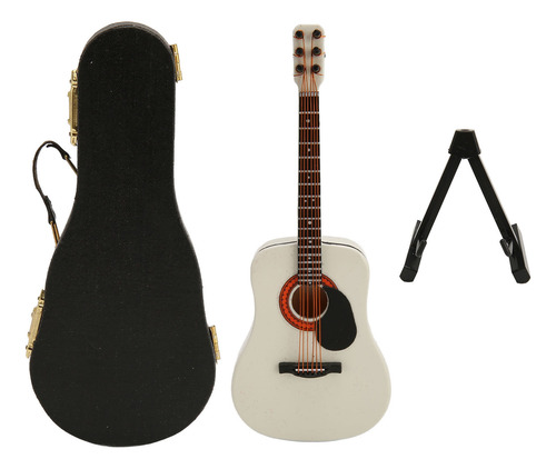 Guitarra Miniatura Modelo Mini Blanca De 5.1 Pulgadas De Lar