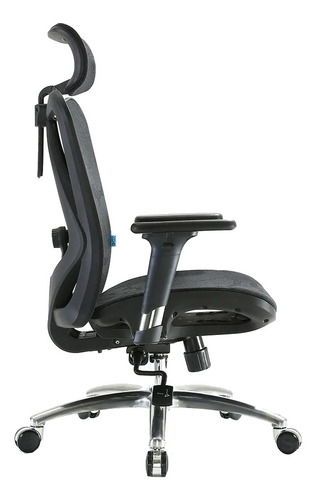 Silla de escritorio Túsilla.cl Salónica ergonómica negra con tapizado de malla
