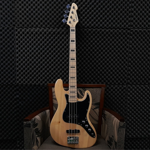 Imagem 2 de 10 de Contrabaixo Waldman Gjj-200x Nat 4 Cordas Jazz Bass Vintage