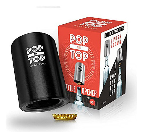 Abridor De Botellas De Cerveza Pop-the-top (negro): Abridor