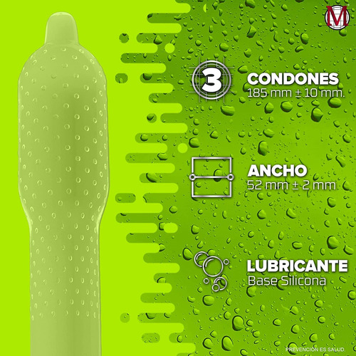 Condones M Texturizados 3 Piezas