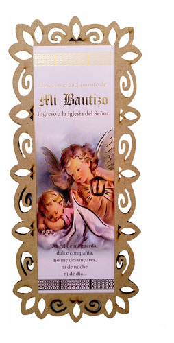 10 Retablos Ángel De La Guarda Recuerdos Para Bautizo 