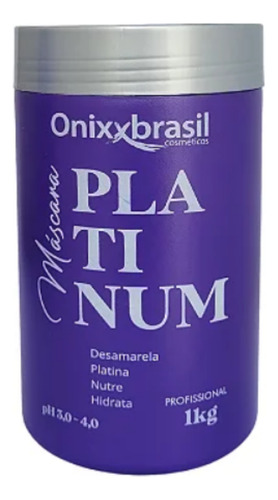 Máscara Matizadora Platinum Loiros Profissional 1kg Onixx