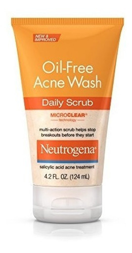Neutrogena Oil-free Acne Lavado De Cara Daily Scrub Con El Á