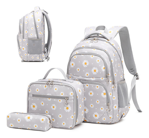 Bonito Kit De Mochila Para Computadora Femenina Con Flores T