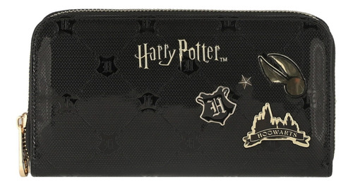 Cartera Mujer Harry Potter W Capsule Negro Hbyarmulke62cw Diseño De La Tela Gráfico