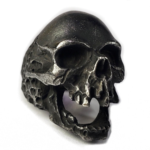 Anillo Calavera Dark Acero Negro Mate Inoxidable Unisex