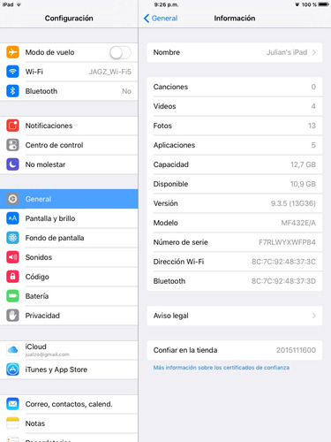 iPad Mini 2 Generación + Estuche Cuero