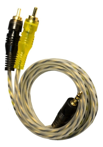 Cable Rca 1plug3.5mm 90cm Audiobahn Arca090f Puntas Doradas