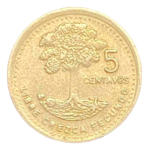 Guatemala - 5 Centavos - Año 1990 - Arbol - Km #276