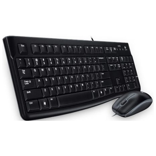 Kit Teclado Y Mouse Logitech Mk120 Usb Negro