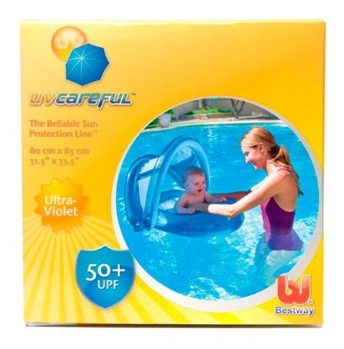 Imagen 3 de 6 de Flotador Asiento Con Techo Inflable Salvavidas Bebe Bestway