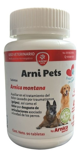 Nartex Pets Arni Pets Tabletas Arnica Perros/gatos 90 Tabs