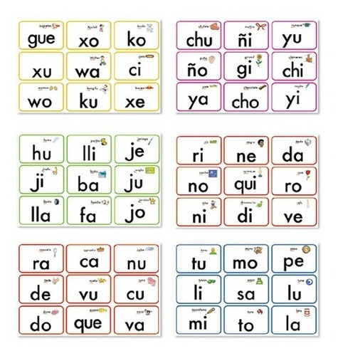Lotería De Las Sílabas - Juego Didáctico Vía Aprende