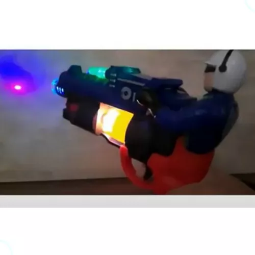 Arminha Metralhadora de Brinquedo Realista Com Som Tambor Giratrio e Luz