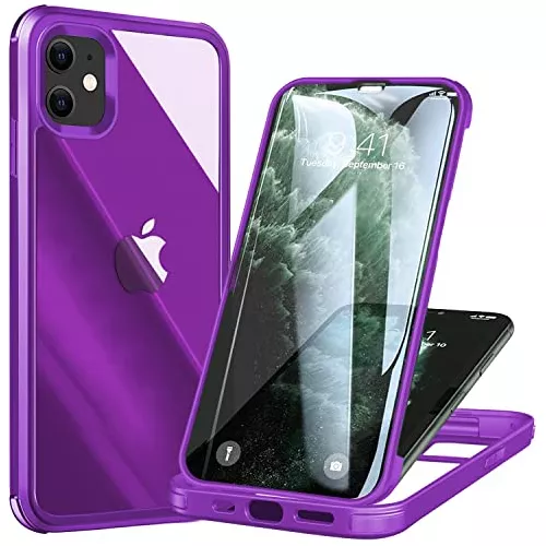 Funda iPhone 12 Mini Panther (transparente/morada) 