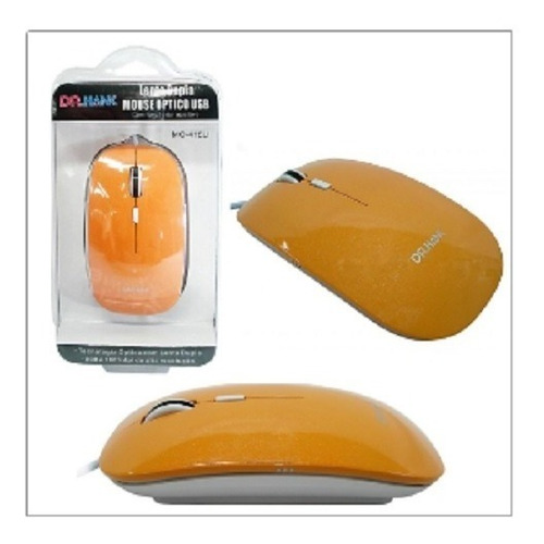 Mouse Optico Com Fio 1600dpi Laranja Dr.hank Mo-415u