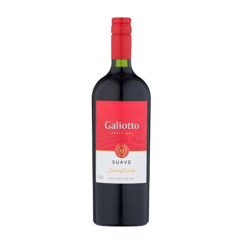 Vinho De Mesa Tinto Suave 750ml Galiotto- Combo 5 Garrafas