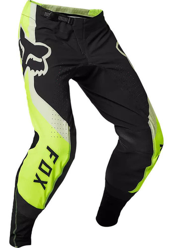 Pantalon Moto Flexair Efekt Negro/amarillo/blanco Fox