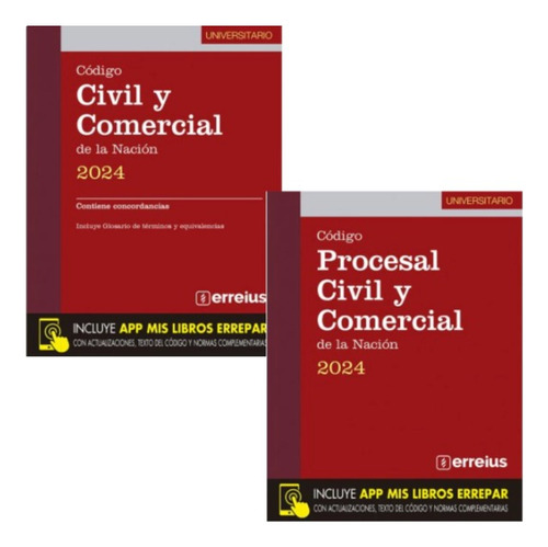 Código Civil +procesal Civil 2024 - Universitario