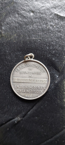 Medalla Plata Bolsa Comercio Bs As 86 Consultar Stock (Usado)