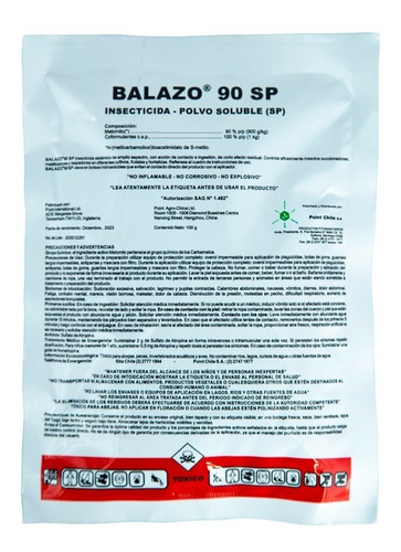 Insecticida Balazo De Amplio Espectro 100grs