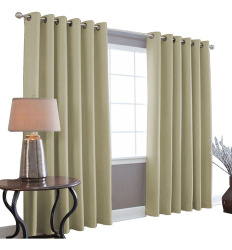 Imagen 1 de 10 de Cortinas Blackout 275cm Ancho X 215cm De Largo En 2 Paneles