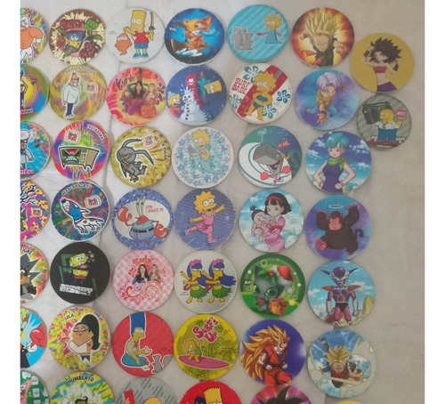 Tazos 249 Piezas; Mucha Lucha, Los Simpson, Bob Esponja,... (Usado)