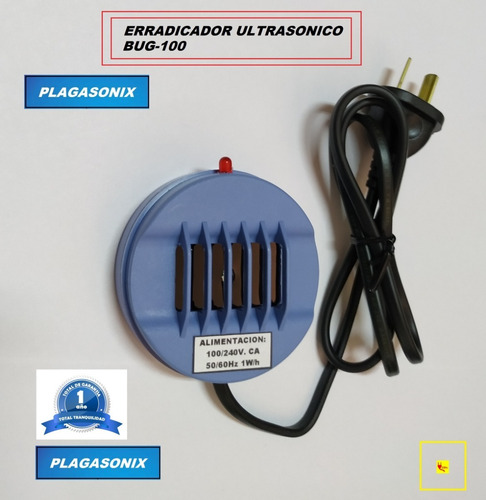 Imagen 2 de 10 de Erradicador Ultrasonico De Polillas De La Tela, Etc Bug-100