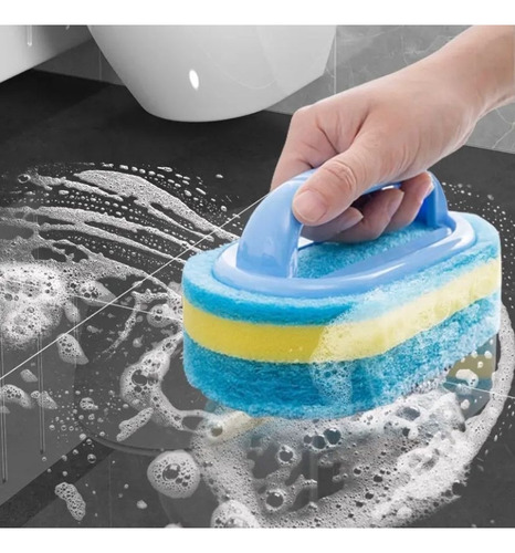 Esponja De Limpeza Com Base Azulejo Pisos Casa Cozinha