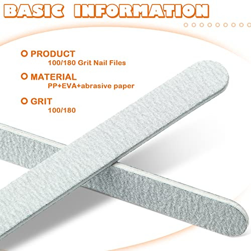 Q 100 Limas Pulidoras De Uñas De Grano 100/180 Lima De